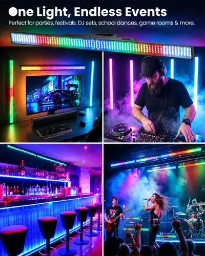 Vista 9 de Betopper barra ligera del estroboscópico de la etapa 120W, luz del lavado 42 de 10 x 2 píxeles zona de control 280 LED RGB y 70 haz cálido y blanco