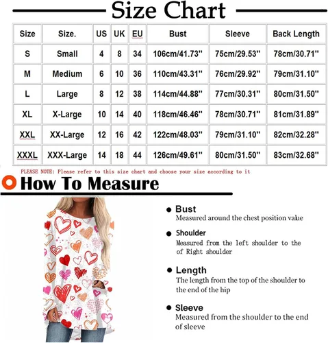 Vista 3 de Camisas para el día de San Valentín para mujer, diseño de corazón rojo, diseño de amor, suéter largo, a la moda, blusas de San Valentín