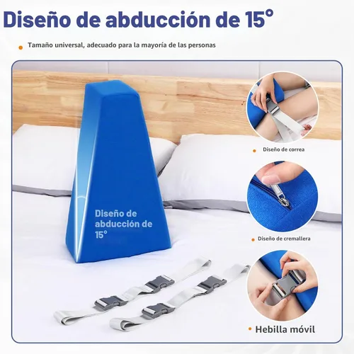 Vista 3 de Almohada de abducción de cadera - Almohada para cirugía de reemplazo de cadera para soporte de piernas y prevención de luxación - Adecuado
