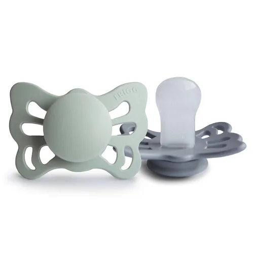 Vista 12 de FRIGG Butterfly Anatomical SilkySoft - Chupete de silicona para bebé, fabricado en Dinamarca, sin BPA (cedro/rosa bebé, 0-6 meses)