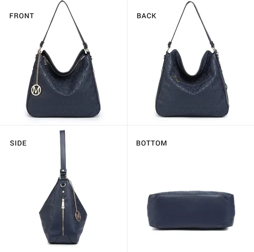 Vista 3 de Large Hobo Purses and Handbags for Women Vegan Leather Shoulder Crossbody Bag with Wallet