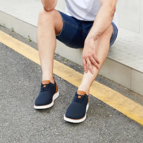 Vista 8 de Athlefit Zapatos deportivos de vestir de moda para hombre, transpirables, Oxford, zapatos para caminar casuales de negocios