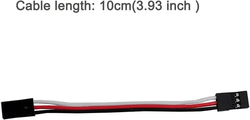 Vista 3 de 10 unids 3.93 pulgadas macho a macho JR enchufe servo extensión plomo 3pin 3.937 in servo cable de extensión para RC avión coche
