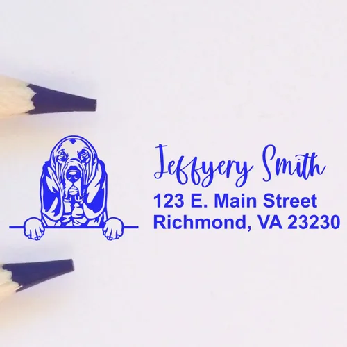 Vista 146 de American Bulldog Stamp Duo, Custom Return Address for Dog Lovers, Personalized Mail Mark for Letters and Cards