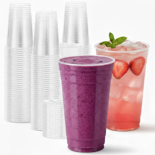 Vista 3 de Vasos de plástico PET transparentes de 8 onzas (caja de 1000) (8 onzas)