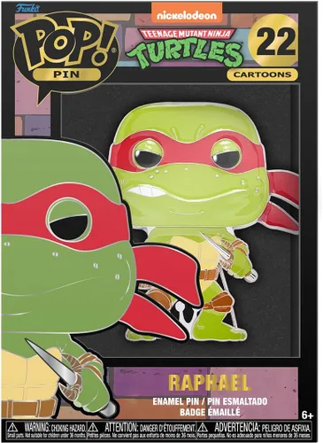 Vista 2 de Funko Pop! Pin Tortugas Ninja Mutantes Adolescentes - Rafael, brilla en la oscuridad