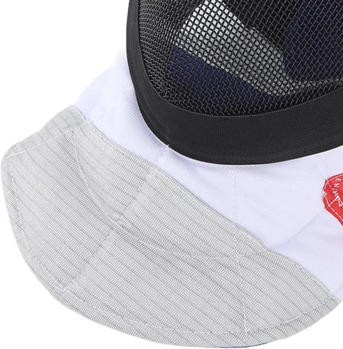 Vista 7 de Equipo protector de esgrima, forro impermeable, máscara de entrenamiento de esgrima, duradera, ligera, acabado antirreflejo, negro con babero grueso
