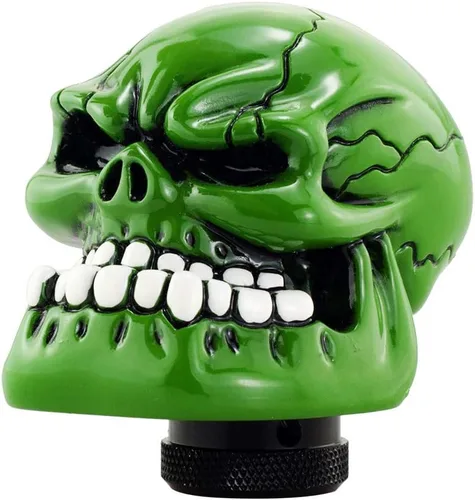 Vista 14 de Pomo para palanca de cambios automática con forma de calavera, color negro