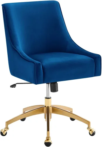 Vista 9 de Modway Discern Performance - Silla de oficina giratoria de terciopelo en color gris
