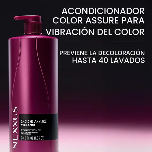 Vista 5 de Nexxus Color Assure Acondicionador con ProteinFusion, Para Cabello Teñido, 33.8 oz