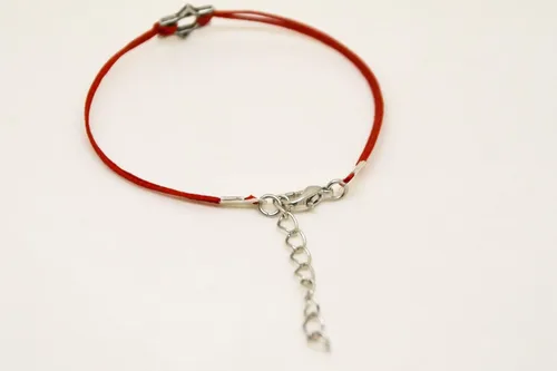 Vista 4 de Pulsera de estrella de David, pulsera de plata con estrella de David, pulsera roja para mujer, regalo de Bat Mitzvah, judía, hebreo joyería