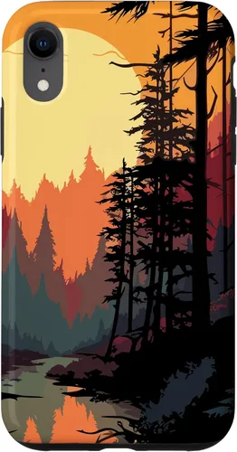 Vista 8 de Funda para iPhone 14 Forest And Nature Pine Tree Sun para mujeres y hombres