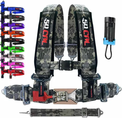 Vista 10 de 5 Point Harness for Bucket Seat & Bypass Plug for Bucket Seat, 9 Color Options, Compatiable with Canam, Racing Harness, UTV