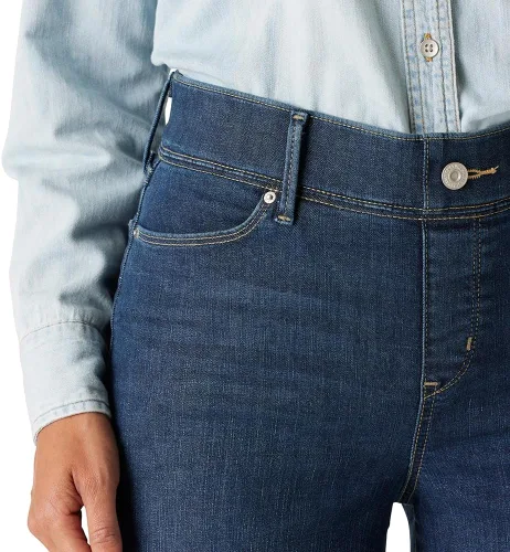 Vista 5 de Levi Strauss Signature Gold Jeans de pierna ancha totalmente moldeadores para mujer Leyenda azul
