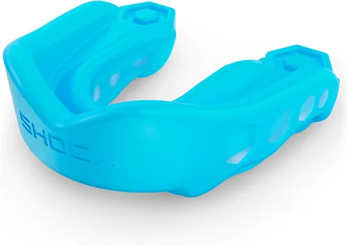 Vista 20 de Shock Doctor Gel Max - Protector bucal, protección resistente y ajuste personalizado, juvenil, frambuesa azul