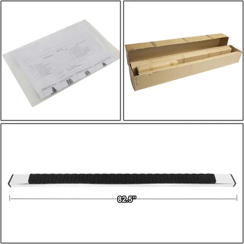Vista 5 de DNA MOTORING Estribos de 5 pulgadas compatibles con Ram 1500 Crew Cab 2011-2018 de 4 puertas, barras Nerf de acero inoxidable con escalón lateral