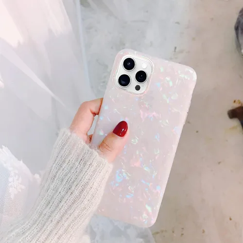 Vista 4 de Funda J.west de silicona para iPhone 11 Pro Max, con pantalla de 6.5 pulgadas, de diseño moderno, translúcido y nacarado de lujo, delgado