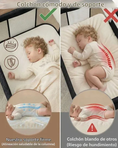 Vista 4 de Cuna de Bebé para Colocar al Lado de la Cama con Ruedas, Cuna Portátil 3-en-1 para Recién Nacido, Cuna de Dormir Lateral con Altura Ajustable