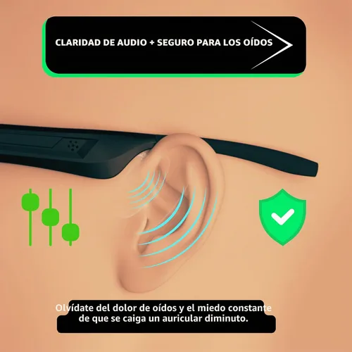 Vista 6 de XR Loud™ - Lentes inteligentes Bluetooth para ciclismo, multideporte, ChatGPT-Claude-Gem, iThinkLoud, privacidad IPX4 UV400 polarizada, anti-luz