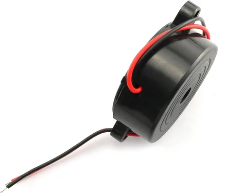 Vista 3 de Paquete de 2 zumbadores piezoeléctricos activos DC 3-24V 85 dB Sonido intermitente Sonido intermitente Accesorios de coche Negro