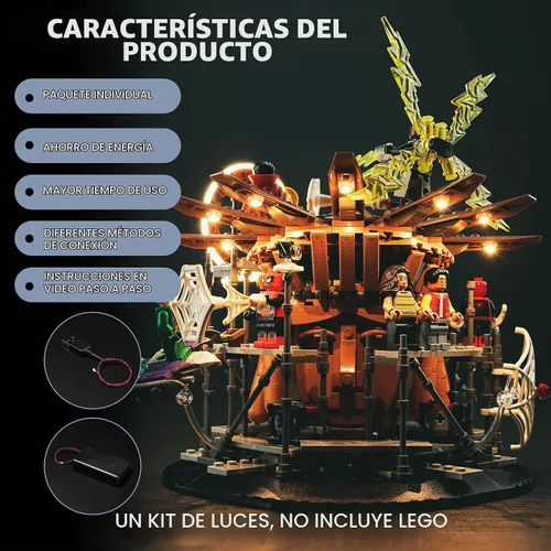 Vista 4 de BrickBling - Luz LED compatible con Lego Spider-Man Final Battle