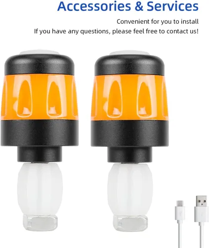 Vista 7 de ulip Luz de agarre para manillar señales de giro para bicicleta intermitentes para E-Scooters Lámpara indicadora recargable USB Luces de advertencia