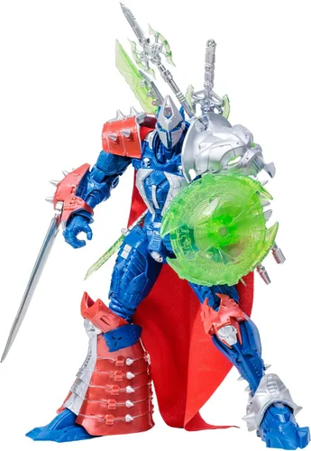 Vista 2 de McFarlane Toys, Spawn Comic Designer Edition Manga Spawn Mega figura con 22 partes móviles, figura coleccionable con accesorios y base de soporte