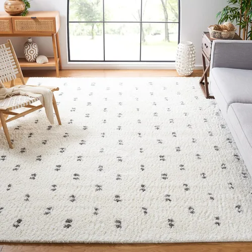 Vista 11 de SAFAVIEH Berber Shag Collection - Alfombra para pasillo, 2 pies 2 pulgadas x 9 pies, diseño de puntos, no desprende pelusa y de fácil cuidado, 1.2