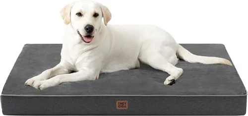 Vista 27 de EHEYCIGA Cama ortopédica impermeable para perros de 35 x 23 pulgadas, cama de espuma viscoelástica para perros de tamaño grande, alfombrilla lavable