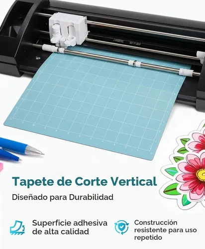 Vista 2 de Alfombrilla de corte Silhouette para máquinas de retratos, 8 x 12 pulgadas, 1 paquete Standard Tacky Adhesive Surface with 1-Inch Grid Holds 8.5 x