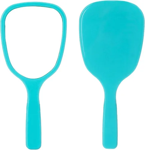 Vista 5 de Aestivate Espejo de mano de 4 piezas, espejo de mano de viaje, espejo cosmético con mango (4 piezas)
