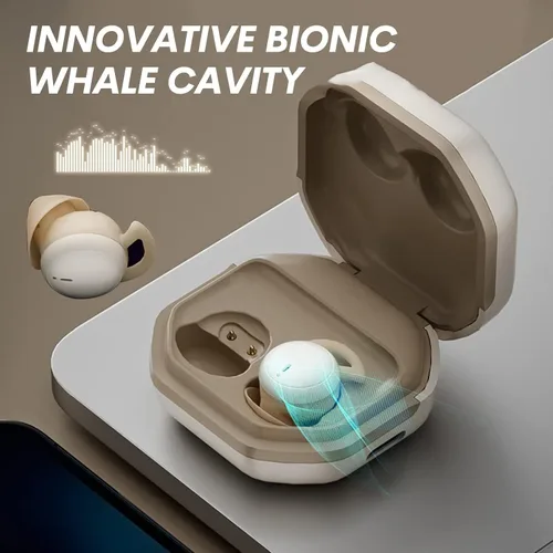 Vista 7 de Xmenha Audífonos invisibles para dormir, inalámbricos, pequeños, pequeños, discretos, con cancelación de ruido, auriculares para dormir, Bluetooth