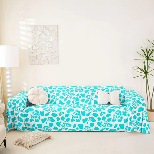 Vista 11 de Erosebridal Funda protectora para sofá, diseño de vaca lechera, diseño de vaca verde manzana, funda acolchada para sofá de animales occidentales