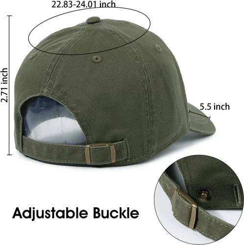 Vista 6 de Gorra de béisbol unisex de algodón liso en blanco para papá, ajustable, estilo vintage