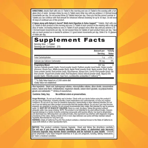 Vista 2 de Nature's Secret Multi-Herb Colon Cleanse, 275 Tabletas