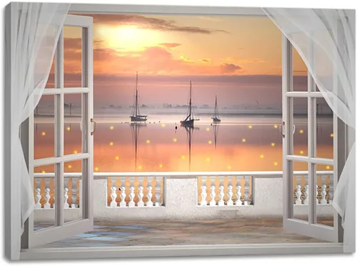 Vista 16 de alottagifts Impresión de Arte en Lienzo Iluminado de la Natividad para Pared 16" x 12" Con Temporizador Impresión de Arte en Lienzo LED para Pared