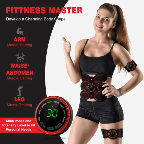 Vista 3 de Drezela Estimulador de abdominales, tónico muscular, entrenador de máquina de abdominales, equipo recargable por USB para abdomen/brazo/pierna