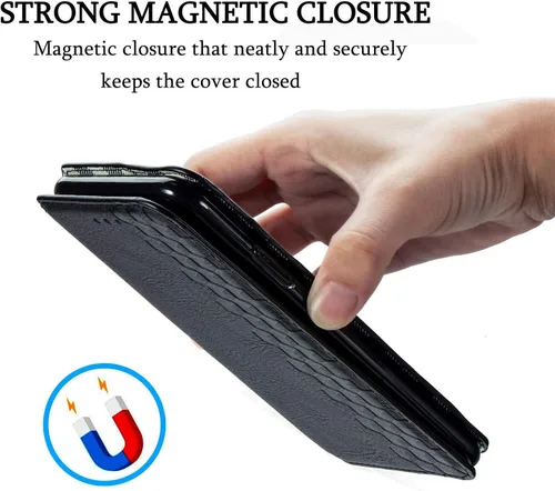 Vista 5 de Funda compatible con Xiaomi Poco X3 GT, compatible con Redmi Note 10 Pro (China) 5G con cierre magnético con soporte para tarjetas, color negro