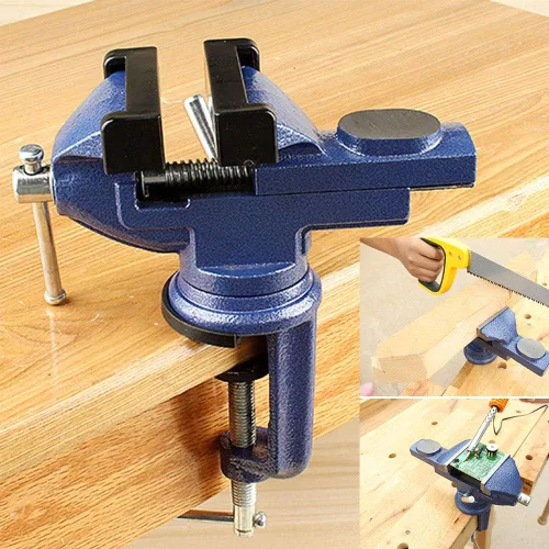 Vista 12 de MYTEC Mini Tornillo de Hogar, mandíbulas de nylon Abrazadera de Tornillo de Banco, 2.0" negro