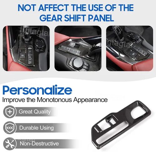 Vista 4 de Compatible con Toyota Supra GR A90 A91 MK5 2019-2026 Cubierta de panel de palanca de cambios, cubierta protectora de panel antiarañazos