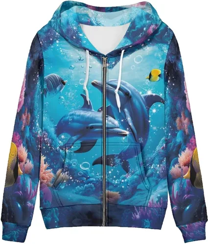 Vista 15 de Showudesigns Sudaderas con capucha y cremallera para mujer XS-5XL Un pollo
