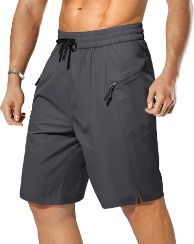 Vista 13 de STICKON Traje de baño para hombre, de secado rápido, con bolsillos con cremallera