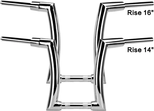 Vista 5 de 14" Rise Ape Hanger 1-1/4" Fat Bar 1.25" Abrazadera Ape Manillar para Harley Dyna Softail Sportster 48 XL 883 1200, Road King 1994-2022, Road