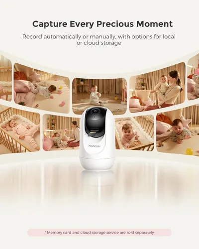 Vista 8 de Momcozy Máquina de sonido para Baby & Momcozy Smart WiFi Baby Monitor con cámara y audio