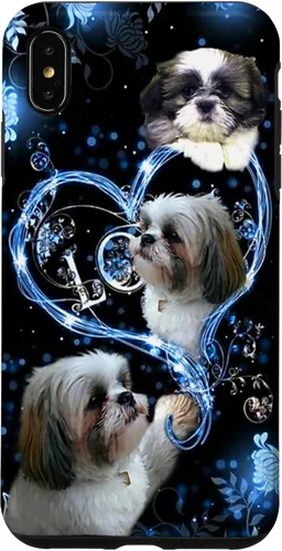 Vista 11 de Funda para PC iPhone 16 I Love Shih Tzu Dogs Flowers Heart Shih Tzu Metal