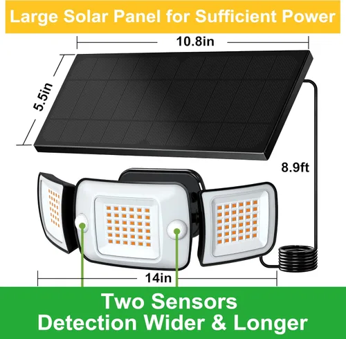 Vista 6 de Luz solar al aire libre del sensor de movimiento de la inundación
