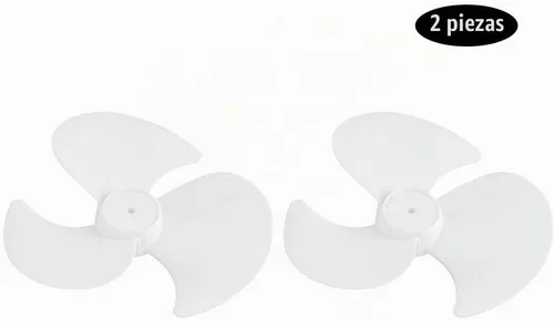 Vista 3 de 2 aspas de ventilador de plástico para ventilador de 12 pulgadas, 3 hojas blancas de ventilador eléctrico, accesorios de repuesto para ventilador