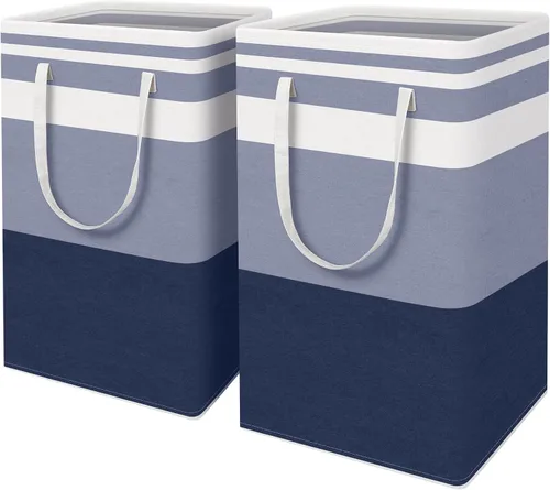 Vista 36 de HomeHacks - Paquete de 2 cestas grandes para ropa sucia, bolsas para ropa sucia (azul 75 pulgadas de largo x 2)