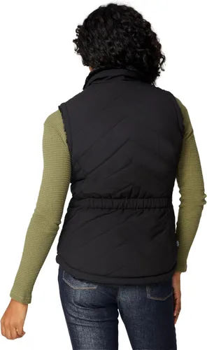 Vista 6 de Free Country Chaleco reversible acolchado de forro polar sherpa ligero con bolsillos con cremallera, chaleco de invierno para damas-Cirrus