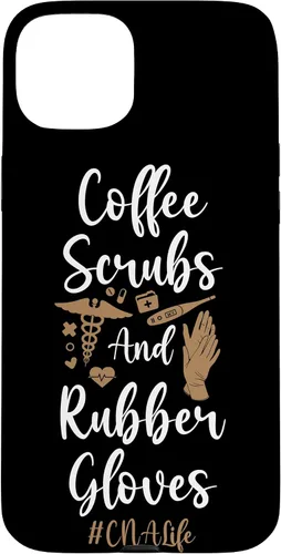 Vista 9 de iPhone 16 CNA Nurse Certified Nursing Assistant Coffee Coffee Scrubs & Case